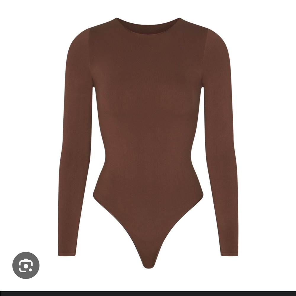 SKIMS Essential Crew Brown Bodysuit L/XL